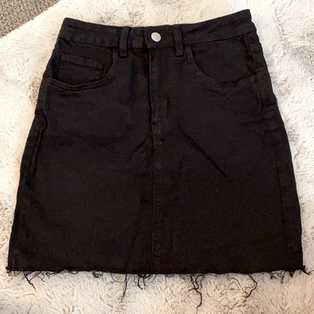 Black jean skirt